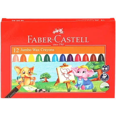 113828 4 faber castell jumbo wax crayons 120040