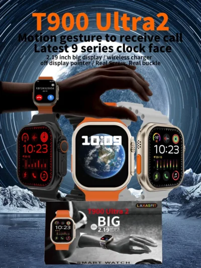 T900 Ultra 2 Series 9 2 19 Inch Screen Rotating Dual Buttons Hiwatchpro Smartwatch T900 Ultra Hiwatch PRO Laxasfit Smart Watch Ultra9
