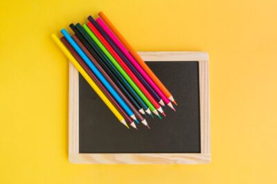 pencils lying blackboard 23 2147850976