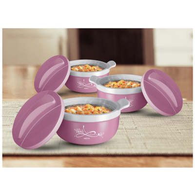 40199280 3 1 milton crave jr inner steel casserole gift set pink