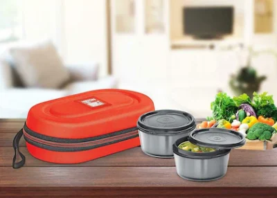 milton red nutri insulated stainless steel tiffin box pack of 2 product images orvphi0tuam p603646673 5 202308050735