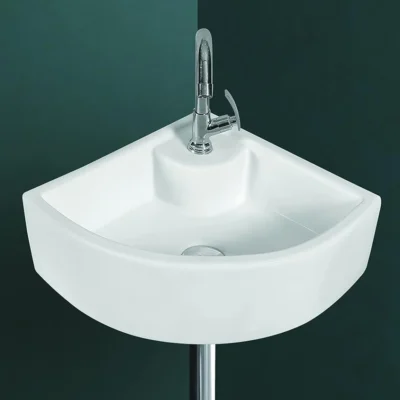 Volgo sanitaryware wall hung basin 8006 cornia corner