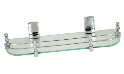 18 inch toughened glass shelf 500x500