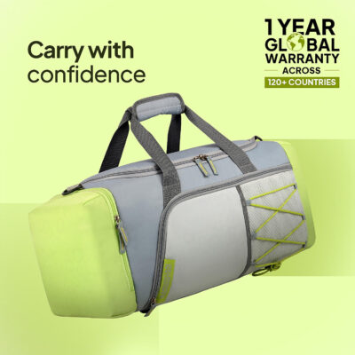 American Tourister Duffle Bag Grey Lime 2