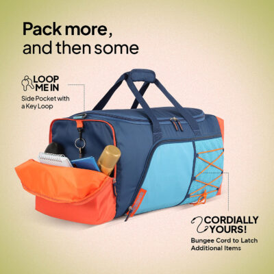 American Tourister Duffle Bag Grey Orange 4