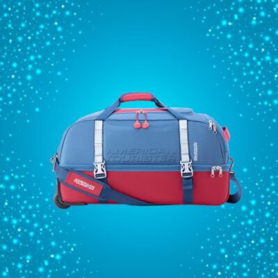 American Tourister Medium Duffle Blue Red 4