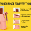 Skybags RIZZ 01 LAPTOP BACKPACK Peach 1
