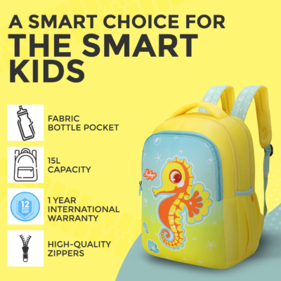 Skybags SNUGGLE 01 SCHOOL BACKPACK Yellow 5
