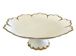 Novah round footed platter