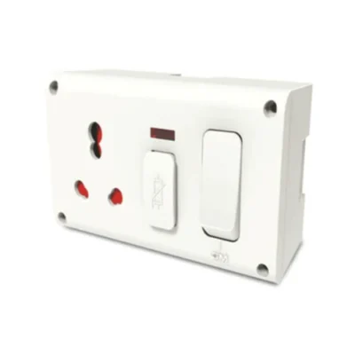5-in-1 Universal SS.combined -with fuse, indicator, safety shutter & gang box GM 8052