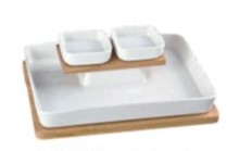 Arlet 2 tier rectangle chip & dip server