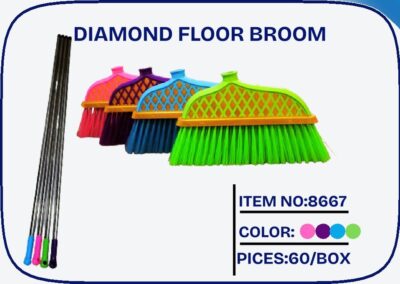 Diamond floor broom