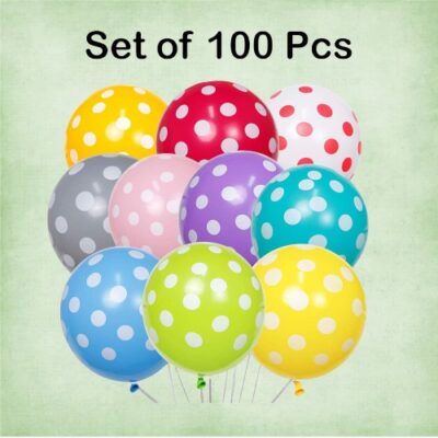 Multicolor Polka Dot Print Balloons – 2g Candy Style for All Celebrations (Yash-837)