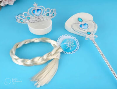 Barbie Silver Crown With Hair and Stick(Yash-930)