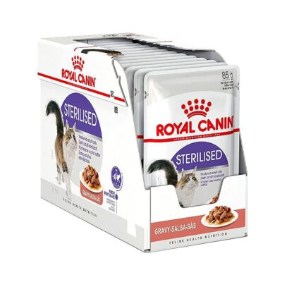 Royal Canin Sterlised for Adult Cats, 85 Grams, Pack of 12 Sachet, Wet Food, Supports Weight Management, Urinary Health, and Instinctively Preferred