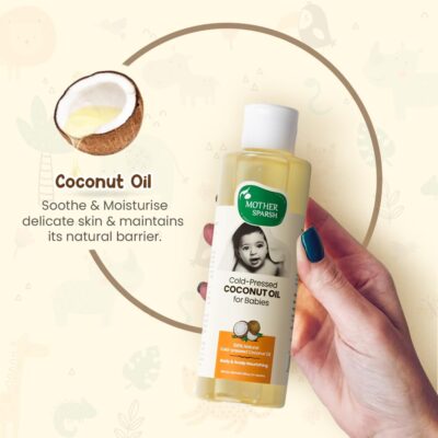 Mother Sparsh Nourishing Baby Massage Oil -100ml | With Almond & Avocado Oil | Non-Sticky & Moisturizing Baby Oil for New Born