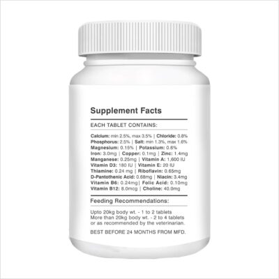 Drools Absolute Dog Supplement Tablet, Vitamin Falvour 400g 110 Pieces Jar
