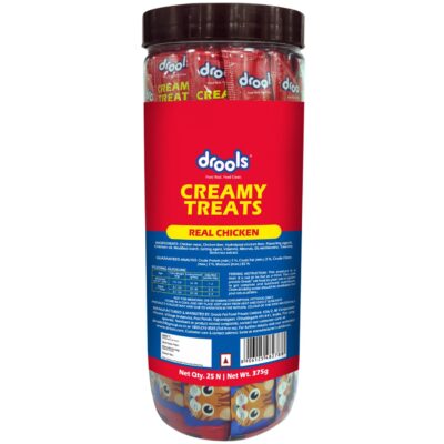 Drools All Life Stages Creamy Cat Treats, Real Chicken, 375 Gm (Pack of 25)