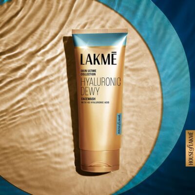 Lakmé Hyaluronic Dewy Facewash with 4D Hyaluronic Acid for Deep Hydration & Glowing Skin, 100gm | Gentle Cleanser for All Skin Types