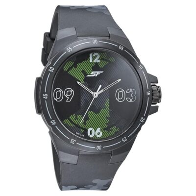 Sonata SF Turbo Quartz Analog Multicoloured Dial PU Strap Watch for Men-NP77114PP01W