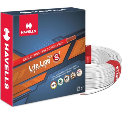 Havells 2.5 Sqmm Single Core Life Line Plus White Flexible Cable, Whffdnwl12X5, Length: 180 M