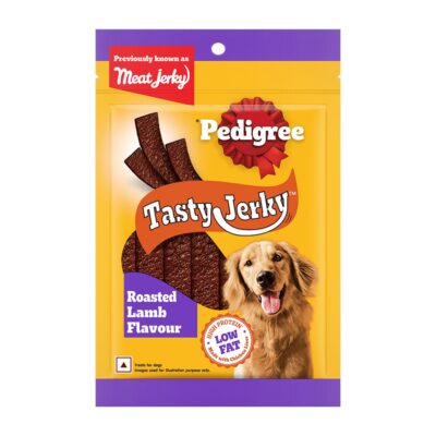 Pedigree Adult Dog Treat Sticks Meat Jerky Stix, Roasted Lamb, 80 g Pouch