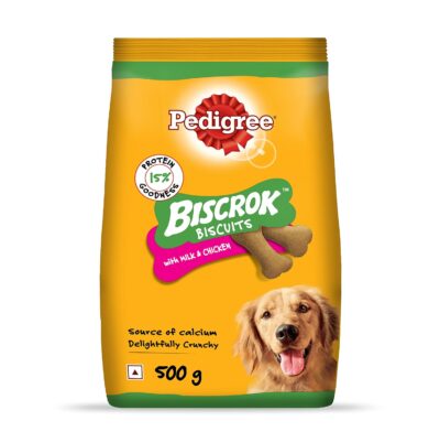 Pedigree All Life Stages Biscrok Biscuits (Above 4 Months), Milk and Chicken Flavor
