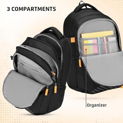 Safari Terra 37L Casual Printed Backpack, 3 Compartments, Raincover, Armor Base, Organizer, Bottle Holder, Front Pocket, School Bag for Boys and Girls, College Bag, Office Bag, Travel Bag