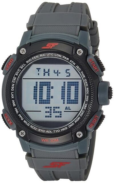 SF Digital Dial Plastic Strap Watch for Men-NS77073PP02/NT77073PP02