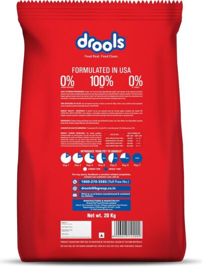 Drools Adult Dry Dog Food Optimum Performance , 10kg Pack