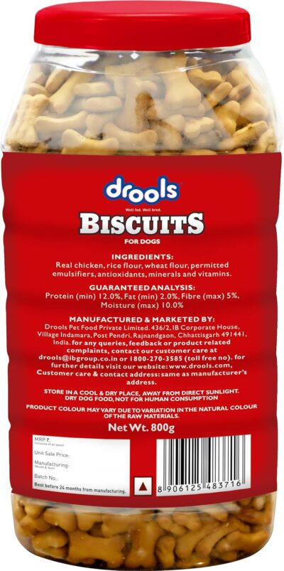 Drools Chicken and Egg Biscuit, Dog Treats 800g