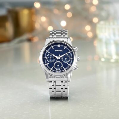 Sonata Festive Quartz Analog Blue Dial Watch for Men