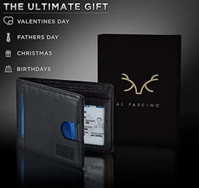 Black Leather Wallet for Men