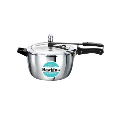 Hawkins 7 Liter Triply Stainless-Steel Pressure Cooker, Wide Cooker, Inner Lid Cooker, Silver (HSST7W)