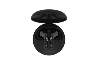 LG Tone Free Hbs-Fn5U True Wireless Bluetooth in Ear Earbuds -Uvnano 99.9% Bacteria Free,Prestigious British Meridian Sound,Dual Microphones,Ipx4 Water Resistance,Total 18 Hours Battery Life(Black)