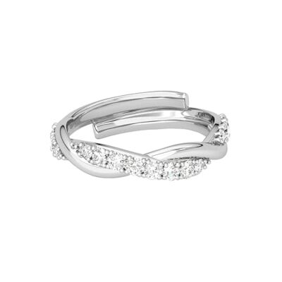 Pure 925 Sterling Silver Minimal Office wear Finger Ring with Adjustable Band | Gift for Women Girls Wife Girlfriend | Multiple Design Options