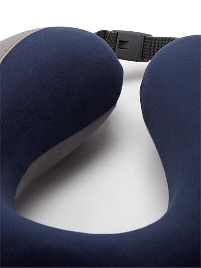 Samsonite Cooling Gel Memory Foam Pillow with Velcro, Grey- Blue, Grey-Blue Travel Pillow, Memory Foam Velcro Travel Pillow