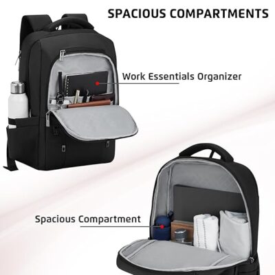 Safari Elite 25L Sleek Formal Laptop Bag, 2 Compartments, Multiple Front Pockets, Bottle & Umbrella Holder, Trolley Sleeve, Premium Office Backpack for Men & Women, Ideal for College Boys & Girls