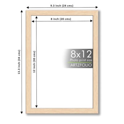 ArtzFolio Wall & Table Photo Frame | 8x12 Inch (20x30 cm) Natural Brown | Collage Frame for Living Room, Bedroom, Home & Office Decoration (D559)