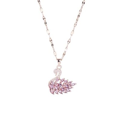 Anti Tarnish Millenia Dancing Swan Pendant Necklace for Women | Stylish Locket Chain | Latest Fashion Jewellery Accessories for Girls | Minimal Jewelry | Ideal for Gifting