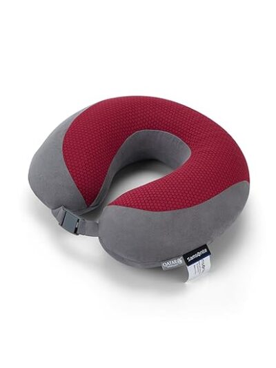 Samsonite Cooling Gel Memory Foam Pillow, Grey - Fuchsia, Grey- Fuchsia Travel Pillow, Memory Foam Travel Pillow