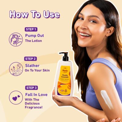 Plum BodyLovin' Vanilla Caramello Body Lotion | Deep Moisturization with Cocoa Butter & Vitamin B5 | Non-Greasy | 400ml