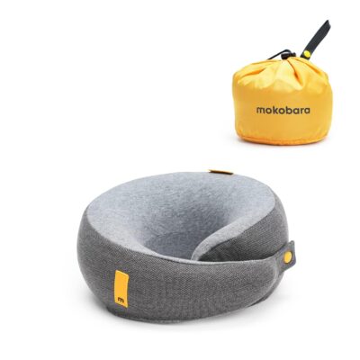 MOKOBARA The Travel Pillow Pure Memory Foam Neck Pillow, Comfortable & Breathable Cover, Machine Washable, Airplane Travel Kit for Travelling (Cloud Forest)