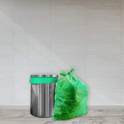 Garbage Bags | Medium | 90 Count | 30 Bags X 3 Rolls | For Wet Waste | Green