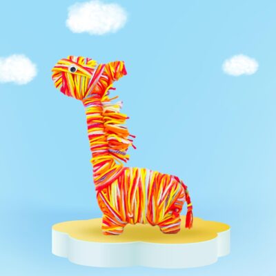 Loop-a-Loop Animals Art and Craft Kit | Create Beautiful Giraffe Toy | Craft kit for Kids | Best Gift for Girls & Boys Age 6, 7, 8, 9,10, 11, 12 Years |The Giraffe