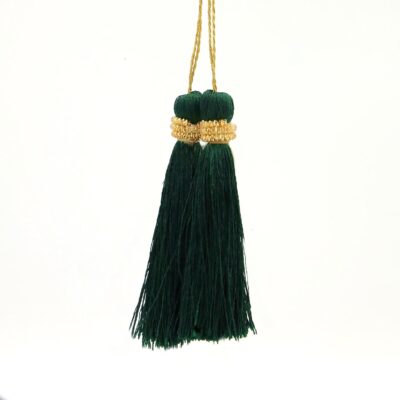 Tassel Garland, 11 Colours, Pack of 12, for Jewellery, Saree, Dress, Home Decor, Accessories, Crafting (Green)