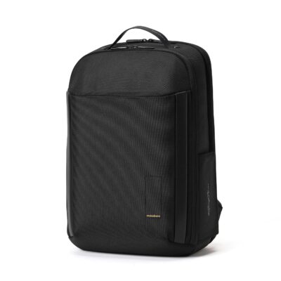 MOKOBARA The Autopilot Backpack Fits 15.6 Inch Laptop, 35L Capacity Premium Durable Nylon and Vegan Leather Black Unisex Multipurpose Laptop Backpack | Ideal for Office, Travel, School (Black)