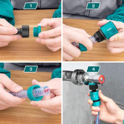 TOTAL Mr Light 3 Pcs Hose Quick Connectors Set Abs Material Thws030301