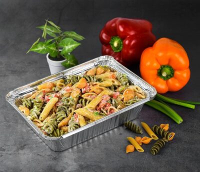 Aluminum Silver Foil Container with Lid Cover for Food Packing I Disposal Boxes for Food Parcel I Use and Throw packaging box (250ml - 10 Pcs, 450ml - 10 Pcs, 750ml - 10 Pcs = 30Pcs)