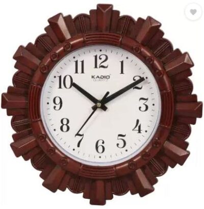 Analog 24.5 cm X 24.5 cm Wall Clock (Maroon, with Glass, Standard)